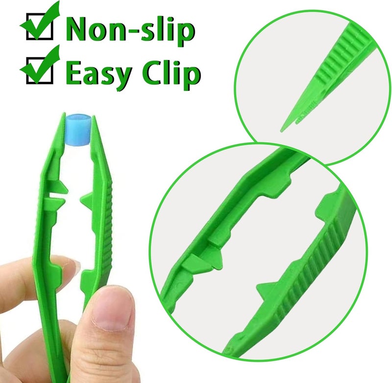 ZiKON 60PCS Plastic Tweezers Beads Tweezers for Dried Flowers Handmade Bead Tweezer Plastic Forceps Craft Tweezer for DIY Bead Jewelry Making Beading Project - Image 5